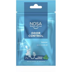 NOSA odor control | Bouchon de nez | Évitez les odeurs désagréables | Bouchon de nez unique et discret | Protection contre les odeurs | Pack de 7 | Parfum de menthol frais | Facile à respirer (NOSA Plugs, neuf)