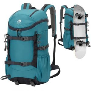 Outplea Sac a Dos Randonnée 30L, Léger Imperméable Sac a Dos Voyage, Sac à Dos Sport Quotidien Respirant pour Skateboard, Sac a Dos Loisir pour Camping Trekking, Bleu (Outplea, neuf)