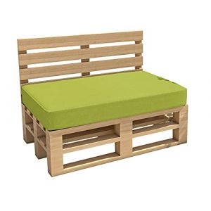 chilly pilley Coussin De Palette EU Impermeable Coussin De Jardin Intérieur Extérieur Lavable Amovible Coussin De Siège Coussin De Dos (Coussin D'assise 120x60x15, Vert) (chillypilley, neuf)