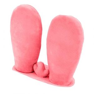 AOKWAWALIY 1 casque tendance avec oreilles de lapin - Oreilles collantes - Accessoire de casque de moto - Accessoire de casque de moto - Décoration de casque - Tissu rose (Telinei, neuf)