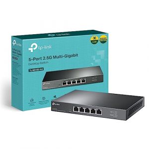 TP-Link Unmanaged 5-Port 2.5G Multi-Gigabit Desktop Switch, 802.3X Flow Control, 802.1p/DSCP QoS, Ideal for Small and Home Office with fanless Design, Metal Casing, Plug and Play (TL-SG105-M2) (MERCAMICRO, neuf)