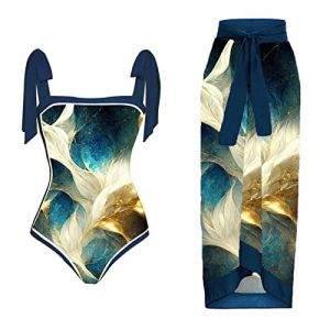 LAOSU Maillot De Bain pour Femme,D'Été Maillot De Bain Super Push Up,Haut De Maillot De Bain Bandeau,Maillot 1 Piece avec Armature,Maillot De Bain 1 Piece Decollete,Grosse en Maillot De Bain (yueyueyue EU, neuf)
