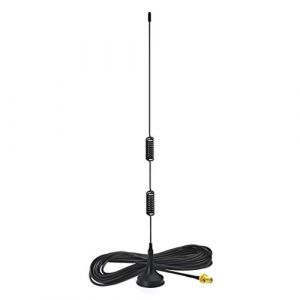 Bingfu Antenne Radio VHF UHF 136-174MHz 400-460MHz Dual Bande SMA Femelle Base Magnétique 3m/9.84ft Compatible avec Jambon Portable BaoFeng BF-F8HP UV-5R Talkie-walkie (Toiot, neuf)