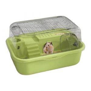 Cage pour hamster, habitat pour petits animaux à 2 niveaux avec roue silencieuse, 35 x 25 x 18 cm, cage intérieure spacieuse pour chinchilla, gerbille, écureuil, lapin repos et jeu actif (XingTaiShiJiangLuShangMaoYouXianGongSi, neuf)