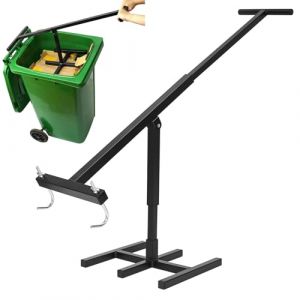 Presse à ordures - Hauteur réglable - Compresseur de déchets domestique manuel - Pour déchets ménagers, déchets résiduels et cartons - Convient pour les poubelles de 120 à 360 litres (shuiyoucheng, neuf)