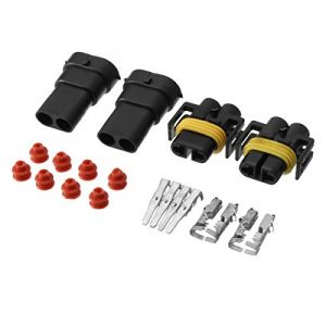 Tutoy 2Pcs H8 H9 H11 880 881 Femelle Bornes D'Ampoule Connecteurs M&acirc;le Hid X&eacute;non Douille De Prise De Lumi&egrave;re (Tutoy, neuf)