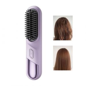 Lisseur &agrave; cheveux sans fil &ndash; Brosse coiffante rechargeable, 4 r&eacute;glages de temp&eacute;rature avec lisseur, outil de voyage portable, lisseur pour femmes et hommes, style court, long, boucl&eacute; et ondul&eacute; (chuangtec, neuf)