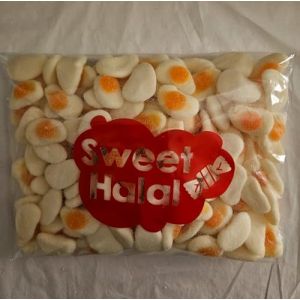 Bonbons OEUFS G&eacute;lifi&eacute;s sucr&eacute;s Halal Assortis, Sachet 1kg, Multicolore sucr&eacute;s, Go&ucirc;t Fruits, 180 Pi&egrave;ces, Texture Lisse, Format Familial pour F&ecirc;te et Ev&egrave;nement (SWEET HALAL - BONBONS VEGAN, HALAL, SANS GLUTEN, neuf)