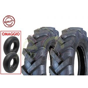 Surdefens EGA10TNR 2 Pneus + 2 Chambres &agrave; Air Tracteur 4.00-10 TM Renforc&eacute;s 4PR Pneus Roues Motoculteur (Fusaro Group, neuf)