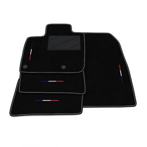 Set de Tapis de Voiture compatibles avec Nissan Qashqai - Hybride Doux 2021-2025 | Tapis sur Mesure en Moquette, Drapeau de la France, Tapis Voiture sur Mesure (Somer Car, neuf)