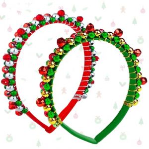 Lot de 2 serre-tête de Noël, serre-tête de Noël, serre-tête de Noël pour enfants, serre-tête de Noël pour adultes, accessoires de décoration de Noël (rouge+vert) (GOEMKER EU, neuf)