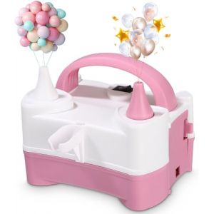 Pompe à Ballons électrique,Gonfleur Ballon Electrique,Pompe à Ballons électrique pour Les Ballons de Mariage, Gonfleur Ballon Baudruche,Anniversaire et fête,Pompe Ballon Anniversaire,220V 400W,Rose (BHUJEL  DIDI S.R.L., neuf)