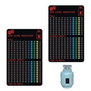2 Pièces Magnétique Bouteille Gaz Propane Butane Indicateur, Indicateur De Niveau Magnétique, Indicateur De Niveau De Gaz pour Bouteilles De Gaz Propane, Butane, Réchaud À Gaz, Indicateur De Gaz (XianYuanLian, neuf)