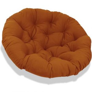 JIcloun 110cm Coussin pour Loveuse Fauteuil Rond Impermeable Coussin Salon de Jardin Exterieur Coussin Fauteuil Papasan Coussin Chaise Ronde Rotin Coussin Balcon, Terrasse - Marron (BVngHengYangShiQiDongXia, neuf)