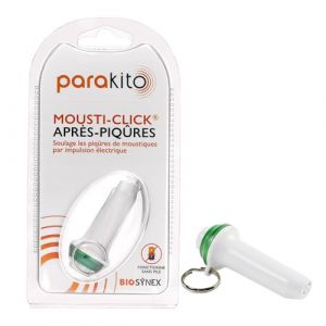 PARAKITO - MOUSTI CLICK &reg; - Dispositif Apaisant Apr&egrave;s Piq&ucirc;re - Soulage les D&eacute;mangeaisons Li&eacute;es aux Piq&ucirc;res de Moustiques par Impulsion &Eacute;lectrique - Fonctionne Sans Pile (LABOTC, neuf)