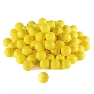 Lot de 100 balles rondes en mousse pour enfants - Compatible avec les blasters de divertissement (jaune - 50 pièces) (redzhi, neuf)
