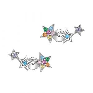 LIFKOME Boucles Doreilles Étoile En Sterling Bijoux Pour Femmes Accessoire De Mode (Lmposing, neuf)