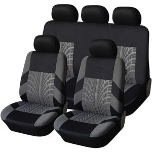YoQIK Auto Ensembles Housses Siège pour Renault Clio 4,Avant Arrière Coussins Couvre Respirant Imperméable Protections Accessoires,Grey-1 (Doudouyoumidianzi, neuf)