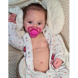 Zero Pam Bebe Reborn Fille Silicone Plein Corps Poupée Reborn Réaliste 45CM Bebe Reborn Qui Ressemble A des Vrais des Poupées Bébé Reborn Silicone (Estotrade, neuf)