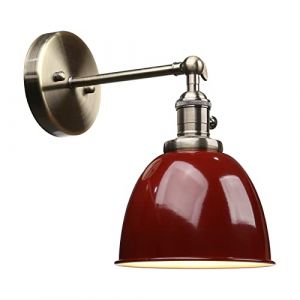Pathson Applique Style de Bol en Fer Abat-jour Lampe Murale (Rouge) (Pathson (Europe), neuf)