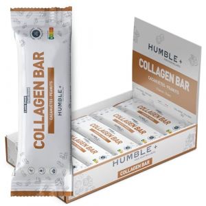 Barres Protéinées au Collagène (5g) et Barres Protéinées (11g) - Saveur Cacahuète - Pack de 12 barres x 46g - Riche en Fibres, Sans sucre ajouté, Sans gluten, Sans huile de palme - Humble+ (Humble+, neuf)