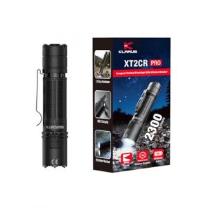 klarus XT2CR PRO 2026 Lampe torche tactique &ndash; 2300 lumens, port&eacute;e de 360 ​​m, LED blanche pure, rechargeable par USB-C, &eacute;tanche IPX8, autonomie de 72,5 h, double interrupteur arri&egrave;re (Klarus&reg; EU Store, neuf)