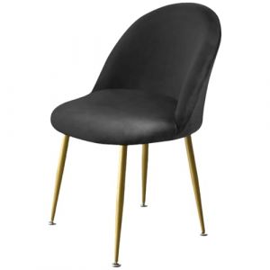 Levoberg Housse de Chaise Salle &agrave; Manger Scandinave Extensible en Velours Housse Chaise Dossier Arrondi Elastique Couverture de Chaise Scandinave pour Maison Mariage H&ocirc;tel 1 Pi&egrave;ce Noir (Levoberg-EU, neuf)