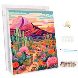 MEIYUDA Peinture par Numero Adulte avec Cadre, Paysage Montagne Kit de Peinture à l'Huile sur Toile par Numéro, Débutants Peinture Acrylique Pigmentée, Decoration Maison Cadeau 30x40cm (JINBEIKANG, neuf)