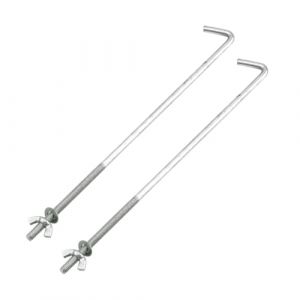 CGEAMDY 2 Pieces J-Crochet Kit Fixation Batterie Vis, Maintien De Batterie R&eacute;glable Voiture Universelle, Boulons Crochet En J Retenant La Batterie, Accessoire Protection Universel Pour Auto(6x23cm) (CGE Auto, neuf)