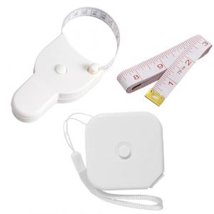 DIFLAX 2 Pi&egrave;ces Ruban Couture R&eacute;tractable M&egrave;tre Ruban Pr&eacute;cis Ruban &agrave; Mesurer pour Couture M&egrave;tre &agrave; Ruban de Tailleur Double Face pour Mesures du Corps Fitness Tailleur et DIY (3 Styles) (SVF TUNDER PRICE, neuf)