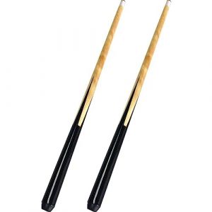 Luxylei Canne De Billard Courte pour Enfants 2 Pièces 50 Cm en Bois Monobloc Queue De Billard Bâton De Billard Léger Accessoires De Billard (LIUALANG, neuf)