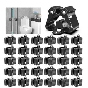 3-H Accroche Balai Mural 30 pcs, Porte Balais Mural en Acier Inoxydable,Support Balais Mural with Percage pour Rangement Serpill&egrave;re,Pelle,Outils de Jardin,Garage,Noir (IGLAMOUR STORE, neuf)