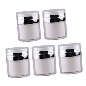 Beaupretty Lot De 5 Pots À Crème Sous Vide Avec Pompe Flacons À Lotion Sans Air Flacons À Pompe Pour Crème Flacons À Pompe Flacons À Pompe De Voyage Récipient En Plastique Argenté (lorianca, neuf)