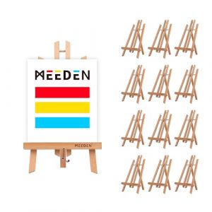 MEEDEN Chevalet de table de 40,6 cm : lot de 12 chevalets en bois de h&ecirc;tre pour la peinture &ndash; Chevalet de table en toile pour peinture (MEEDEN ART FR, neuf)