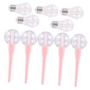 IWOWHERO 10 pi&egrave;ces Tubes de Brillant &agrave; L&egrave;vres Vides Rechargeables Plastique pour Maquillage DIY Contenant Cosm&eacute;tique L&eacute;ger pour Filles Assortiment Rose et Argent (Ssaaya, neuf)