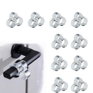 But&eacute;e de porte transparente int&eacute;rieur 10 pi&egrave;ces PVC souple amortisseur poign&eacute;e porte sans per&ccedil;age protection murale discr&egrave;te pour chambre salon cuisine facile &agrave; installer (WEIYIKE, neuf)