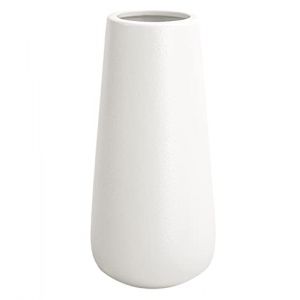 Hauteur 28 cm Vase Conique en C&eacute;ramique Blanche pour Pampas, Grand Moderne Haut Vase Decoratif pour Centre de Table Deco (Juzai, neuf)