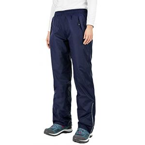 33,000ft Pantalon de Pluie Femme Respirant Imperméable Pantalon de Randonnée Coupe-Vent Résistant D'extérieur Pantalon de Trekking(Bleu Marin 36 /DE 34) (33,000ft EU Direct, neuf)