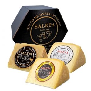 Coffret Cadeau Premium Fromage Manchego Espagnol | Fromage de brebis | Plateau de Fromages | 3 variétés: affinés, semi-affinés et fumés | Assortiment à offrir "Pack Be Cheese 750 g" | Coffret Gourmet (BUYLUX, neuf)