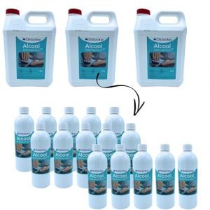 DSTOCK60 &ndash; 5 litres d&rsquo;Alcool Isopropylique 99% extra pur - Isopropanol liquide IPA parfait comme solvant, nettoyant et d&eacute;graissant - Lot de 3 (DSTOCK60, neuf)
