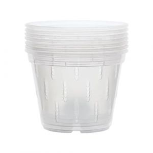 Rurunklee 8 Pi&egrave;ces 17cm Pot de Fleurs Plastique Transparent Pot &agrave; Orchid&eacute;e en Plastique Transparent Pot &agrave; Orchid&eacute;e en Plastique Transparent avec Trous de Drainage (zhrnfm, neuf)