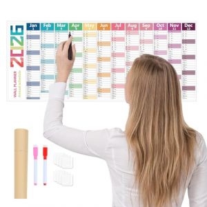 Liakyunf Calendrier Mural 2026 12 Mois,Planificateur Mural Effa&ccedil;able &Agrave; Sec Grand Format - Organiseur Annuel et Mensuel Pour, &Eacute;l&egrave;ves, Enseignants, Bureau, Maison ou Salle de Classe (lingyueger, neuf)