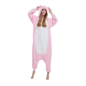 SimZoo Adulte Animal Onesie Pyjama, Hommes Et Femmes Cochon Cosplay Costume VêTements De Nuit, One-Piece Unisexe Homewear (Futurarea, neuf)