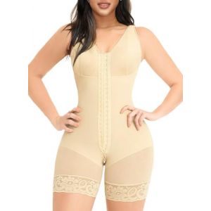 YIANNA Body Sculptant Femme Gainant Ventre Plat Combinaison Gainante Gaine Amincissante Invisible Shapwear Bodysuit Fajas Colombianas Beige S 7275 (YIANNA Direct, neuf)