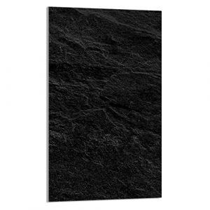 DarHaus Plaque de recouvrement, 30 x 52 cm, en verre, pour cuisini&egrave;res &eacute;lectrique, &agrave; induction, convient comme d&eacute;coration, protection anti-&eacute;claboussures ou planche &agrave; d&eacute;couper, Ardoise Noir (ExtraMerchant, neuf)