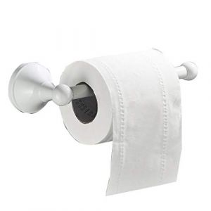 Flybath Porte-rouleau sans couvercle, barre de papier hygiénique en laiton, Support de papier Cuisine montage à vis mural,pour Toilette Cuisine Salle de Bain 20 cm, blanc (Flybathroom, neuf)