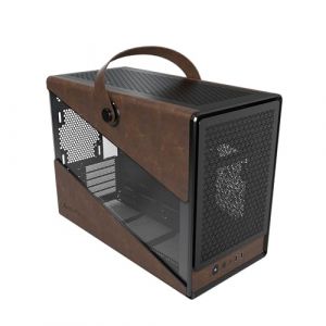 MONTECH Heritage mATX, Châssis de Jeu Compact en Cuir avec poignée Signature, Prend en Charge Les GPU RTX 40, Le Bloc d'alimentation ATX et l'AIO 360 mm – Noir (IN-Trade, neuf)