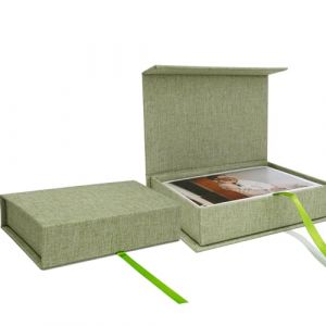 Vienrose Boite Rangement Photo Lin 10 x 15 cm Bo&icirc;te &agrave; Photos et de Souvenirs pour Photos, Images, Cartes Postales, Bo&icirc;te &agrave; Cadeaux, GrassGreen (Vienrose EU, neuf)