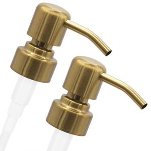 ALTGLAS Pompe pour Distributeur de Savon Liquide 'Zagreb' - 2 Pi&egrave;ces de Pomps de Rechange ou pour Upcycling en Acier INOX avec Filetage de 28 mm (Or Bross&eacute;) (ALTGLAS Upcycling, neuf)