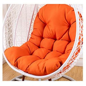 gaoxiao Coussin pour Fauteuil Suspendu Oeuf, Épais Doux Confortable Coussin Fauteuil Interieur, Coussin de Siège en Rotin en Osier pour Patio Jardin Interieur Exterieur(Color:Orange) (Sound insulation., neuf)